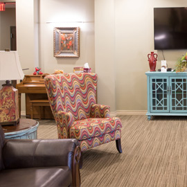 Comfortable chairs in living area